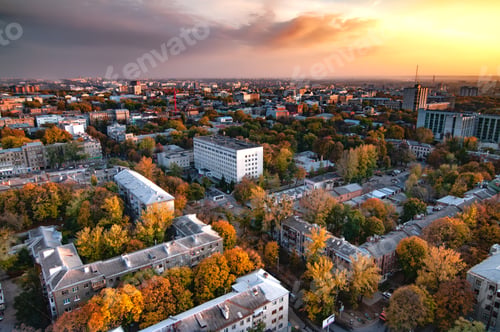 Preview: Top view of a modern high-rise house