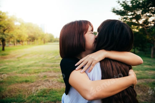 Preview: LGBT lesbian women couple moments happiness.