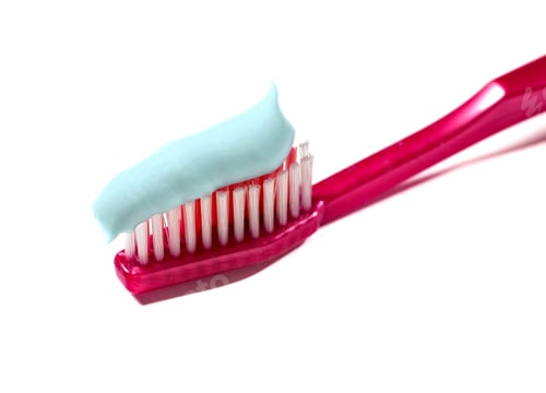 Preview: toothbrush with toothpaste isolated