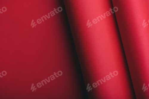 Visualização: Fundo de forma criativa de geometria vermelha abstrata.