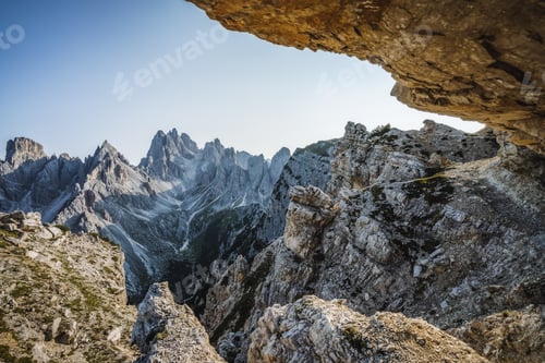 Preview: A breathtaking view of the mountain Cadini di Misurina in the Italian Alps, Dolomites