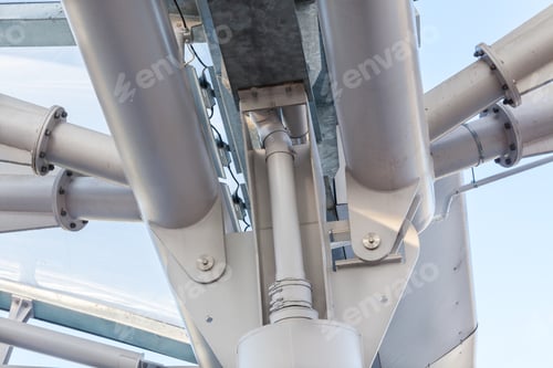 Preview: Modern building roof frame closeup