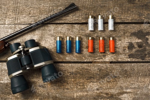 Preview: Hunting binoculars with red lense, close up