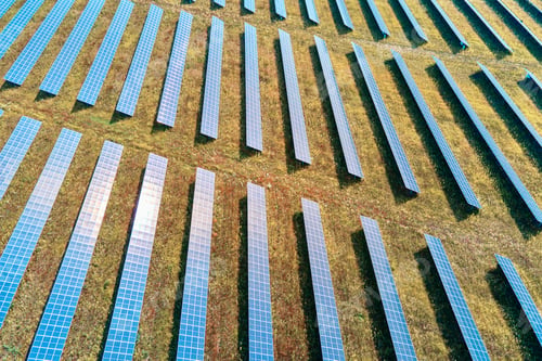 Preview: Solar panels farm in the field