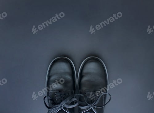 Preview: Brand new pair of black formal leather school shoes - getting ready for back to school