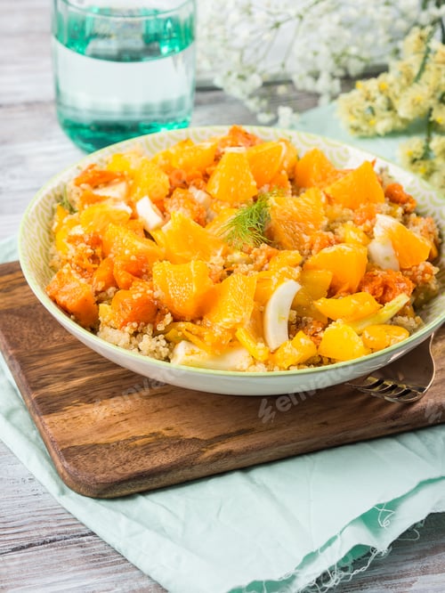 Preview: Quinoa bowl with pumpkin, fennel, orange