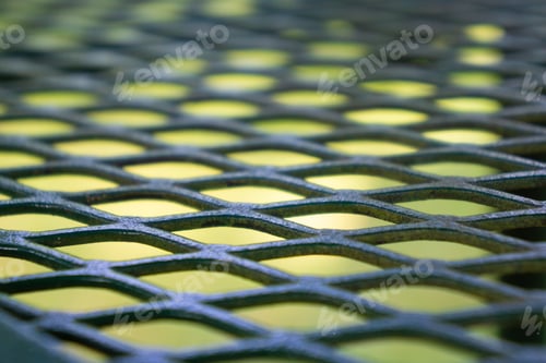 Preview: Closeup shot of an expanded metal sheet