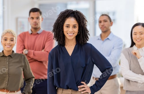 Preview: Diversity, community and portrait of business people in office for support, teamwork and leadership