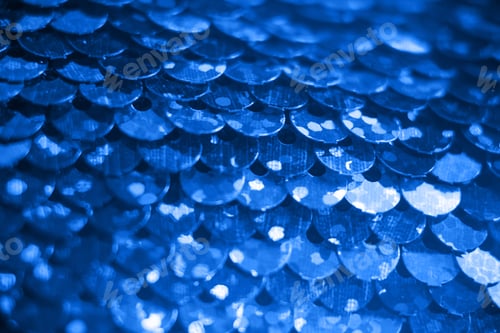 Preview: Shiny classic blue sequin dress detail texture