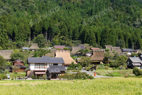 Preview: Traditional thatched roof houses in small village of Miyama of Kyoto in Japan