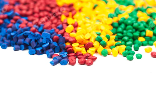 Preview: tinted plastic granulate for injection moulding process