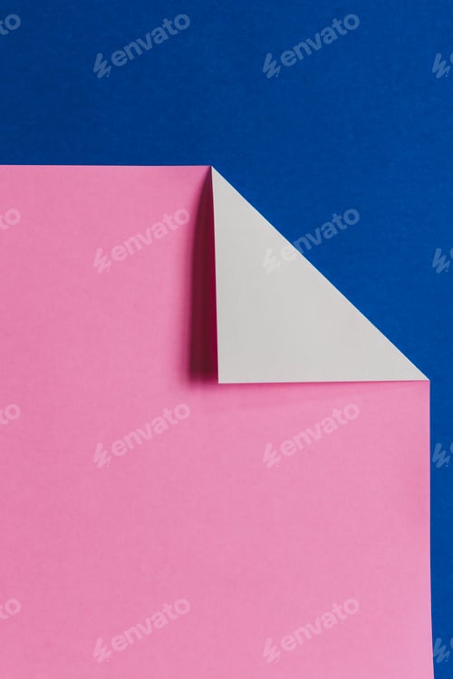 Preview: Detail of folded pink & blue origami paper