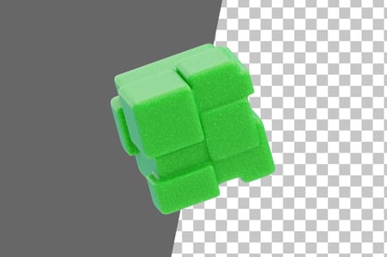 Aperçu: Icône 3D en cube fragmenté