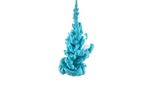 Preview: splash of blue paint, isolated on white