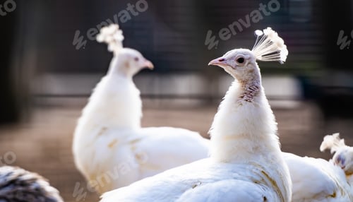 Preview: White peacocks in nature