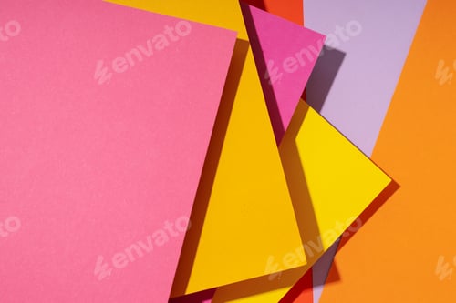 Preview: Mockup, abstraction, colorful colored paper, top view