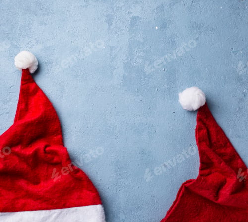 Preview: Christmas background with Santa hat