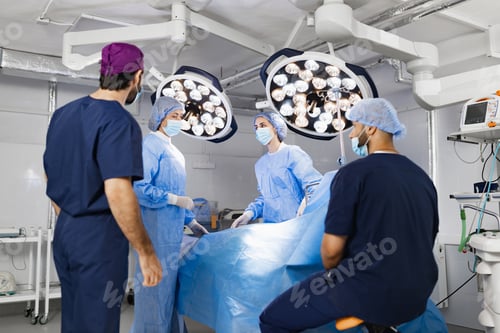 Preview: Surgery Team in Operating Room Preparing for Procedure
