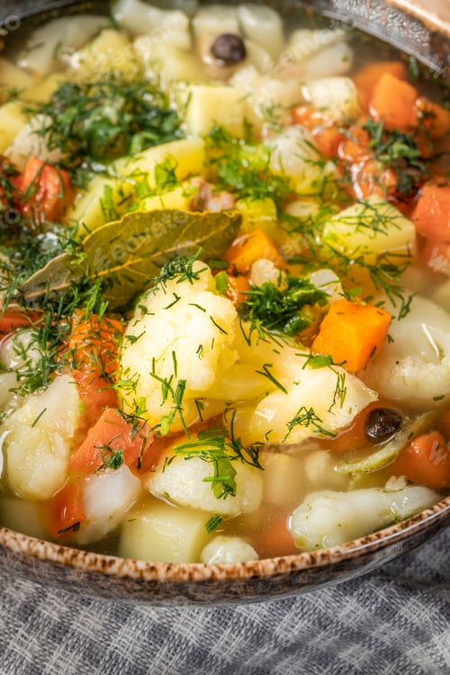 Preview: Homemade Italian minestrone soup.