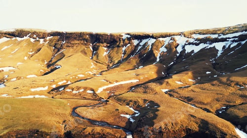 Preview: Aerial view of foss a sidu waterfall