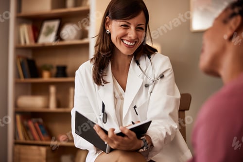Preview: Smiling Doctor with Patient in Office Consultation