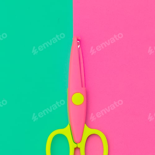 Preview: Scissors Minimal Candy colors art