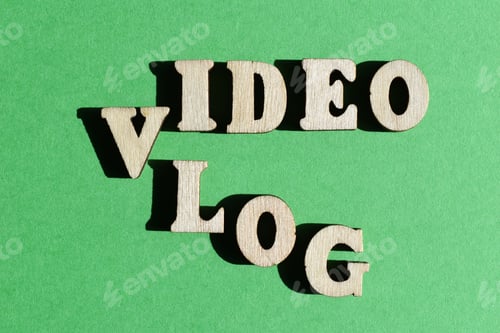Preview: Vlog, word combination of video and log as banner headline