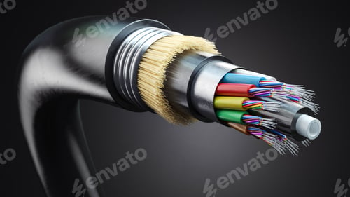 Preview: Fiber optic cable. Multimode all-media self-supporting fiber optic cable structure