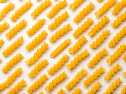Preview: Raw pasta as different thinking concept