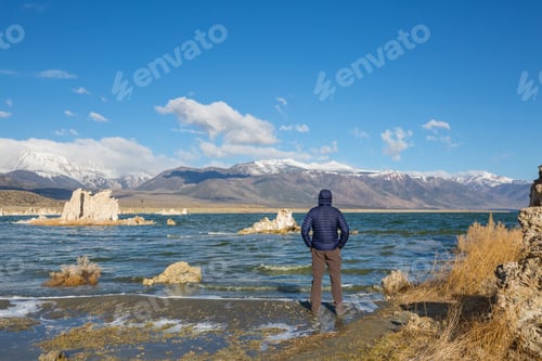 Preview: Tourist on Mono lake