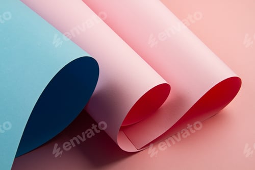 Preview: Abstract backgroud of rolled textured paper sheets of different shades
