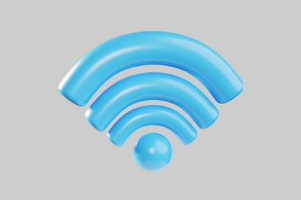 Preview: Smooth blue wireless signal