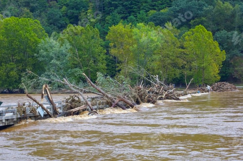 Preview: Low Water Bridge in Fries, VA destroyed by Hurricane Helene