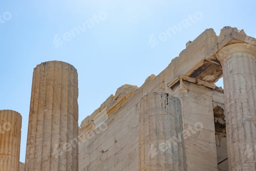 Preview: Majestic ruins of the erechtheion temple standing tall on the acropolis of athens