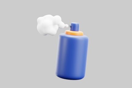Preview: Aerosol spray can blue and orange