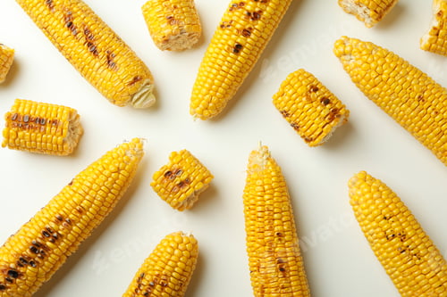 Preview: Concept of tasty food with grilled corn