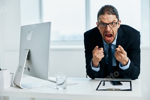 Preview: businessman emotions work head documents Lifestyle