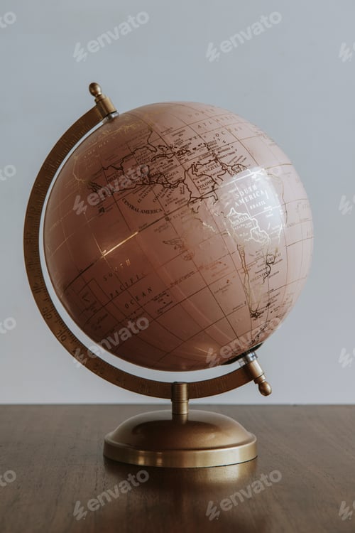 Preview: Pink globe sphere in a room
