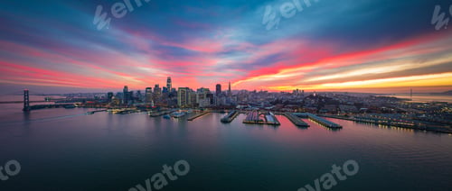 Preview: San Francisco Skyline with Dramatic Clouds at Sunset