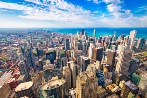 Preview: Chicago, Illinois, USA Skyline at Dusk