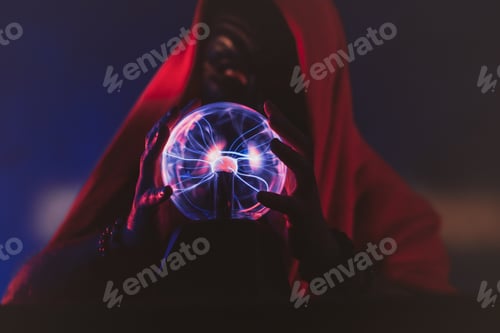Preview: Portrait of wizard with magic globe