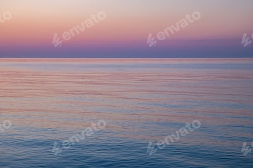 Preview: Beautiful gentle sunset on the sea, natural background, calm, serenity and peace of mind