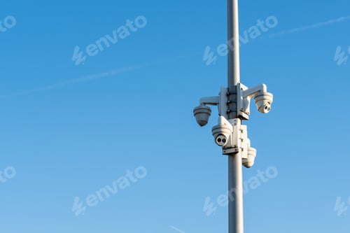 Preview: Security Cameras Installed In City On Metal Pole