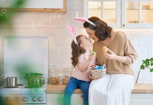 Preview: family preparing for Easter