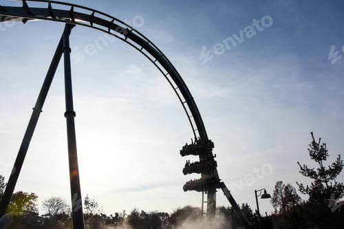 Preview: Beautiful shot of a Roller Coaster from the park Efteling