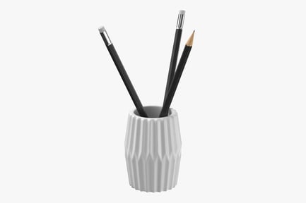 Preview: Geometric Pencil Pot with Pencils