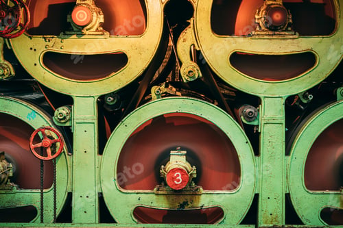 Preview: Shafts Of Old Paper-making Machine. Detail