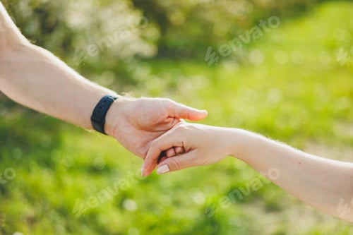 Preview: The concept of happy family relationships. A young happy couple in anticipation of pregnancy