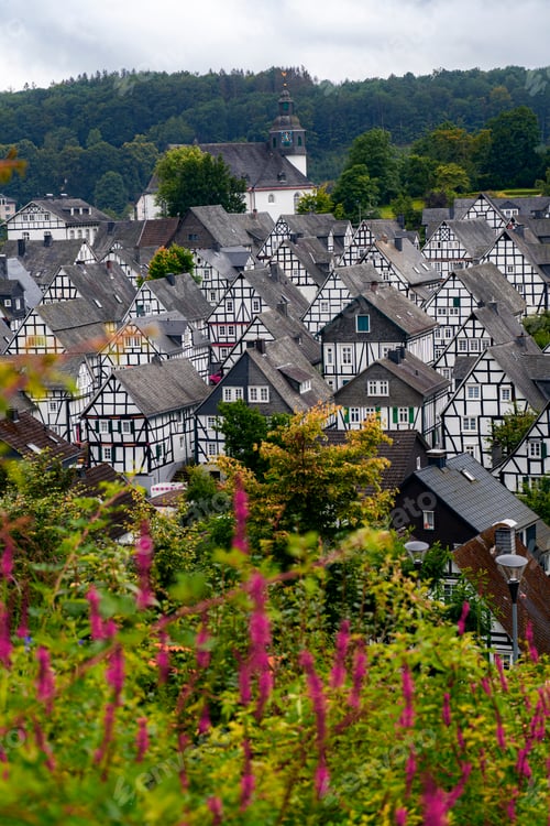 Preview: Vertical shot of a cityscape in Freudenberg, Germany