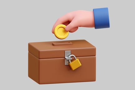 Preview: Hand Gesture Give Gold Coin Donation